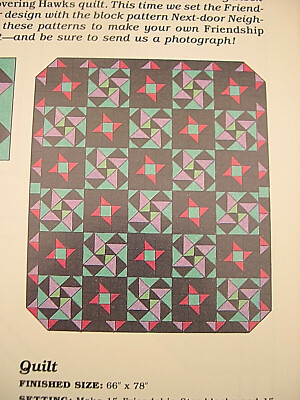 Friendship Star & Next Door Neighbor Quilt Block Patterns Spinning Spools 