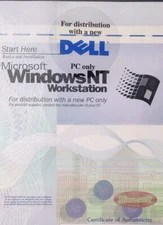 Vintage Microsoft WindowsNT Workstation 4.0 Dell PC with Service Pack 4 With Key