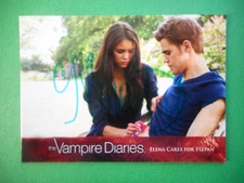 Nina Dobrev signed 2012 CRYPTOZOIC THE VAMPIRE DIARIES Trading Card #4 W/COA