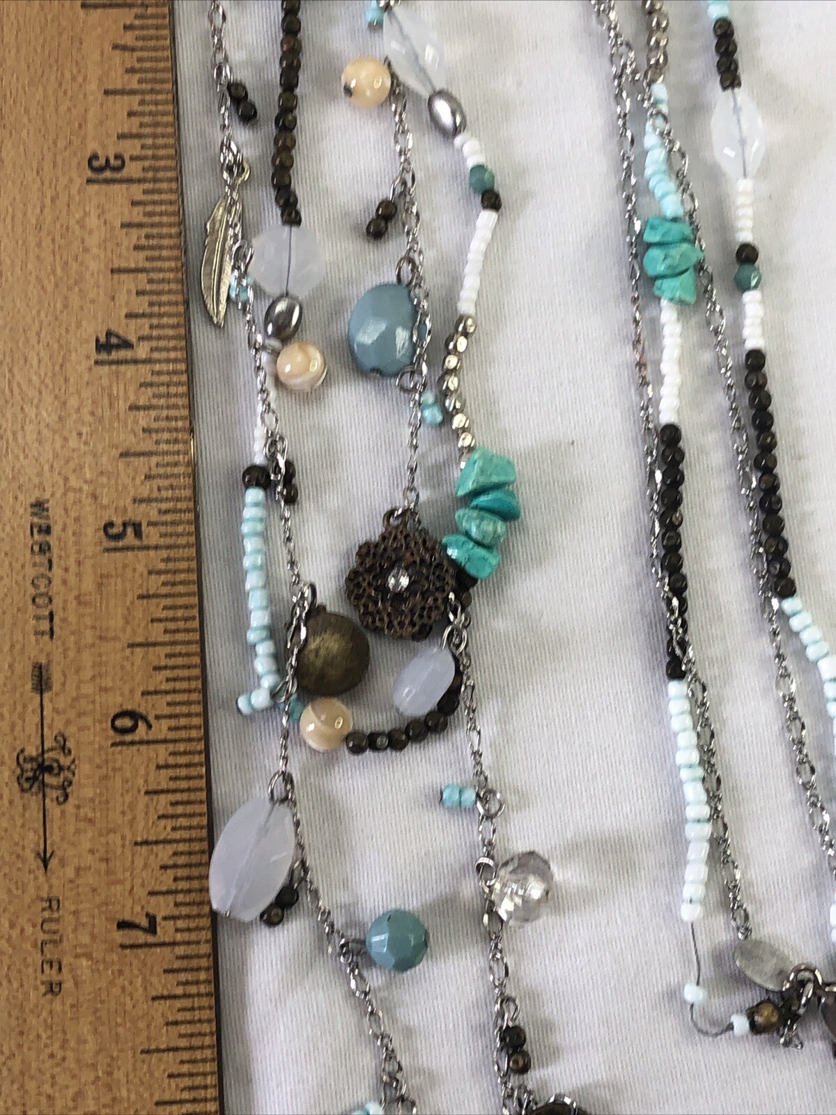 Express Signed Double Strand Turquoise Necklace S… - image 10