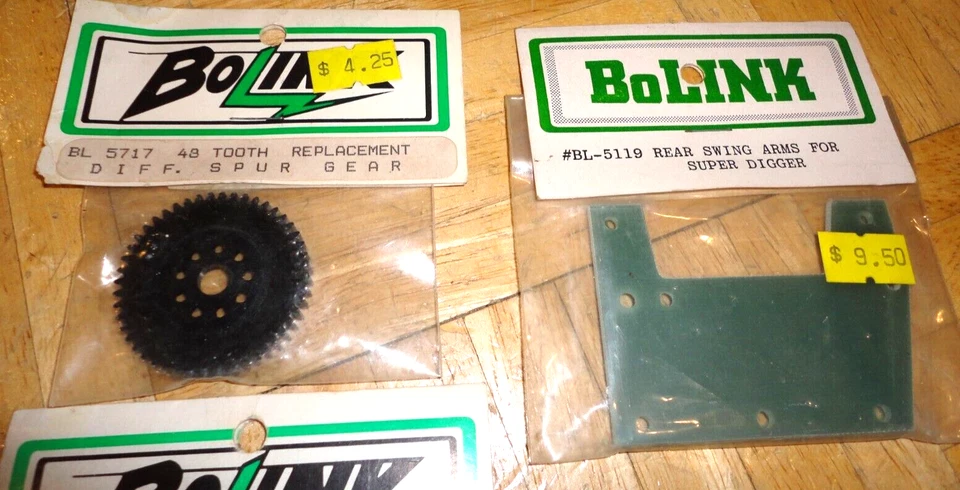 RC BOLINK VINTAGE 3 NEW PACKAGES 2 FOR SUPER DIGGER AND A 48 TOOTH SPUR GEAR - Image 2 of 4
