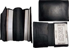 Lot of 3 New leather business card case, 100 plus card case, Black card case BN