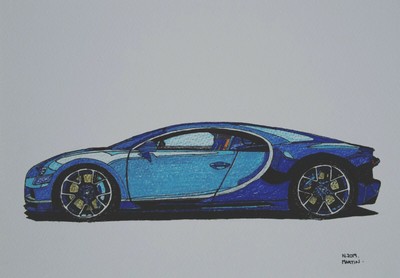Как нарисовать bugatti chiron