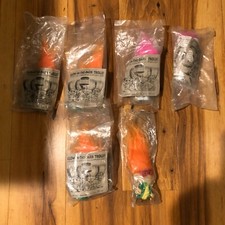 Set of 6 Glow in the Dark Vintage Burger King Trolls 1993 Happy Meal Toys Sealed
