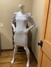 Express Gray Ribbed Dress New  Size S