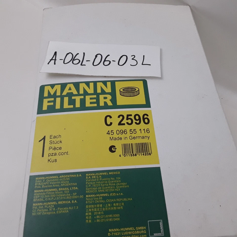 Filtro de aire Mann-Filter C2596 compatible con Volvo 242 245 244 (1980 1981 1982 1983 1984) Foto 4 de 4