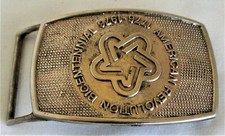 1976 American Revolution Bicentennial Brass Belt Buckle Lee Co. NY