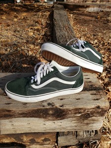 forest green vans shoes