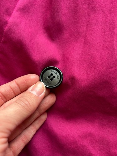 Talbots Hot Pink zweireihiger Langarm gefütterter Trenchcoat mit Taschen Größe 8 - Bild 10 von 11