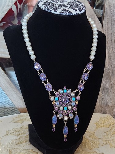 Nicky Butler Limited RAJ Collection Multi Gemstone NB Necklace 925 Sterling VTG - Picture 4 of 19