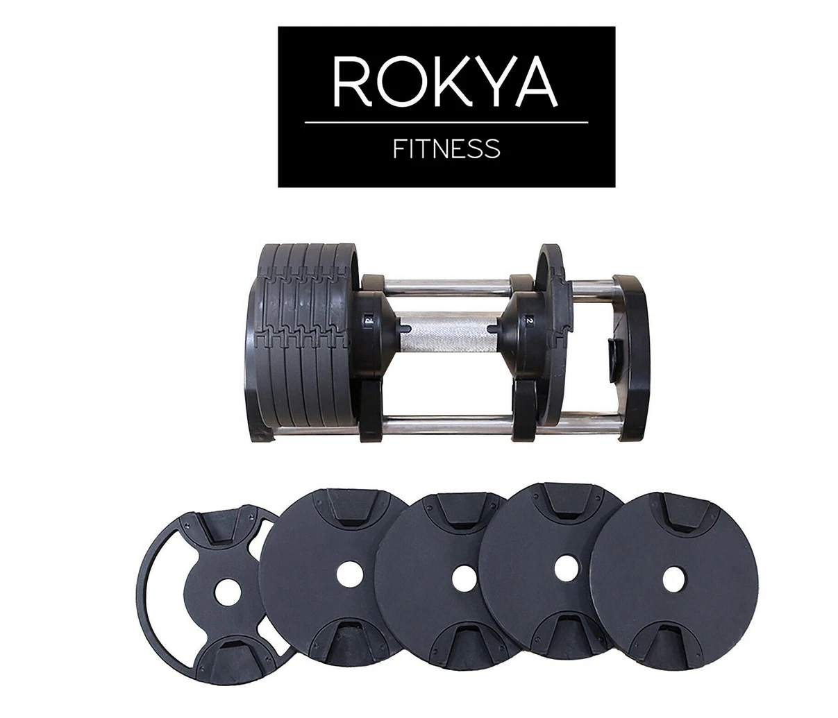 Adjustable Dumbbells Solid Steel Silver Back Weight Set Affordable 20KG 32KG