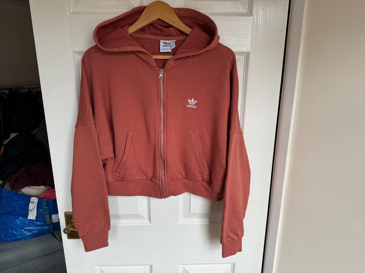 Adidas Pullover Orange Adidas Cropped Hoodie Women's Orange