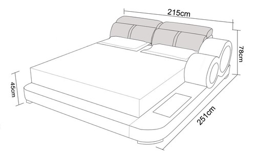 Wasserbett Hotel Doppel Bett Betten Komplett Lederbett Polsterbett Wasser LB8816 - Bild 5 von 12