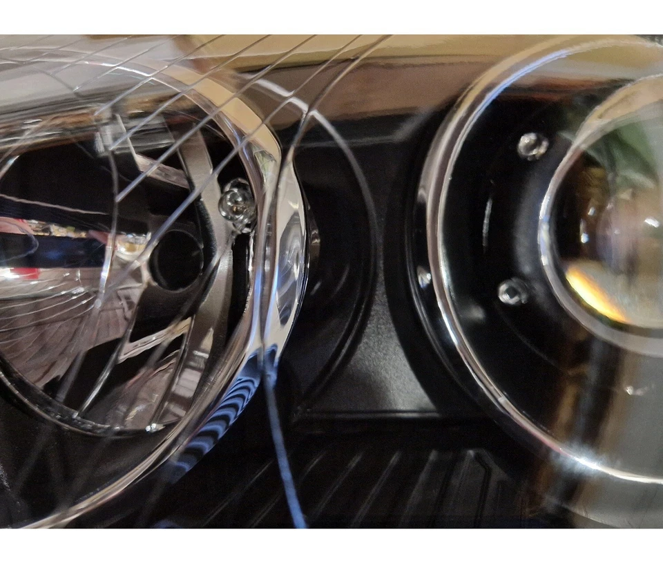 Faro de cristal transparente para VW Golf 5 V 03-09 negro aspecto xenón izquierda derecha H7 - Imagen 2 de 4