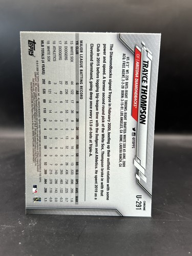 2020 Topps Chrome Update Sapphire Edition #U-291 Trayce Thompson - Picture 2 of 2