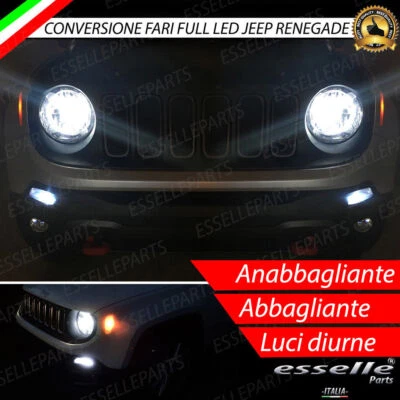 ELM CONVERSIONE FARI FULL LED H4 + BAY15D JEEP RENEGADE 6000K LED CANBUS XENON