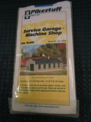 Pikestuff HO Scale Service Garage-Machine Shop Model RR Kit 
