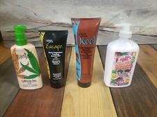 Tanning Lotion Bundle Lot of 4 Escape Ganja Kool Sweet Pea Tan Extender Bargain 