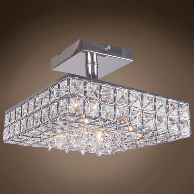 Limited Edition 4 Light 11in Semi Flush Mount Chrome w/Clear European Crystals