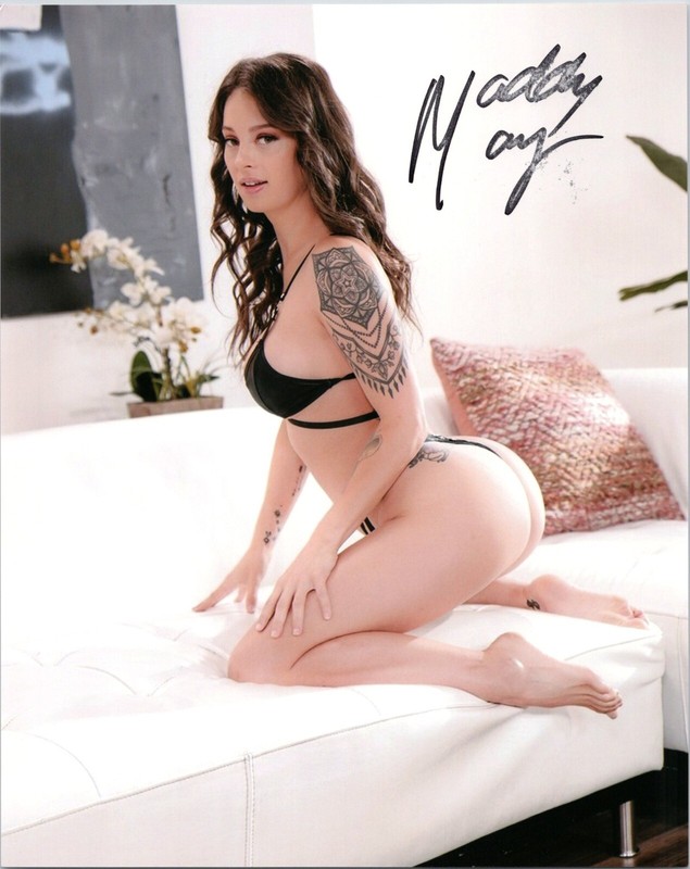 Maddy May Hot Sexy Adult Model Autographed Signed 8x10 Photo COA Proof 12