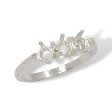 Three Stone (3) Round Mothers Ring Mounting