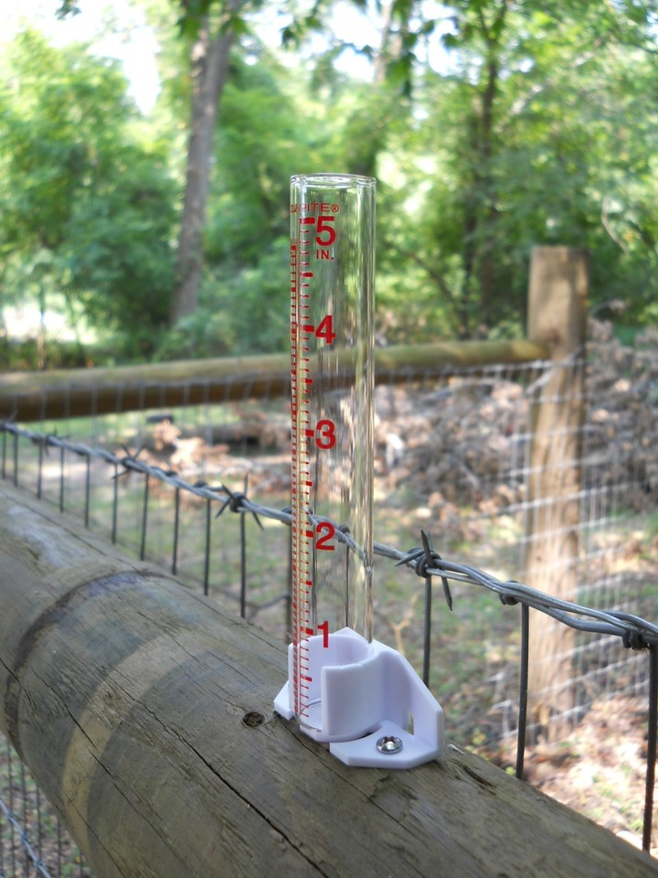 AcuRite Glass Rain Gauge 5" Capacity with Replacement Tube & Mounting