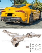 5" Dual Tips Cat Back Exhaust Non-Resonated For 20-Up Toyota Supra A90 A91