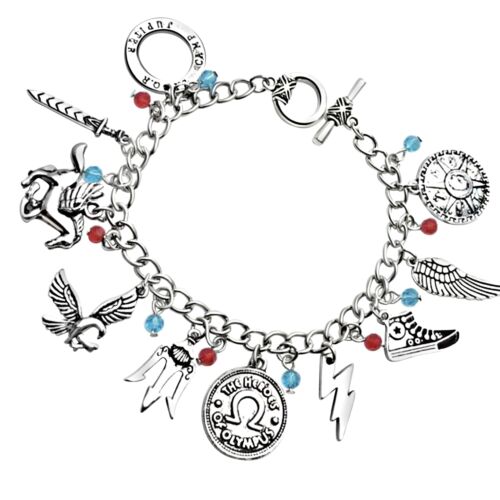 Percy Jackson Camp Half Blood Poseidon Olympian Demigod Chunky Charm Silver Tone
