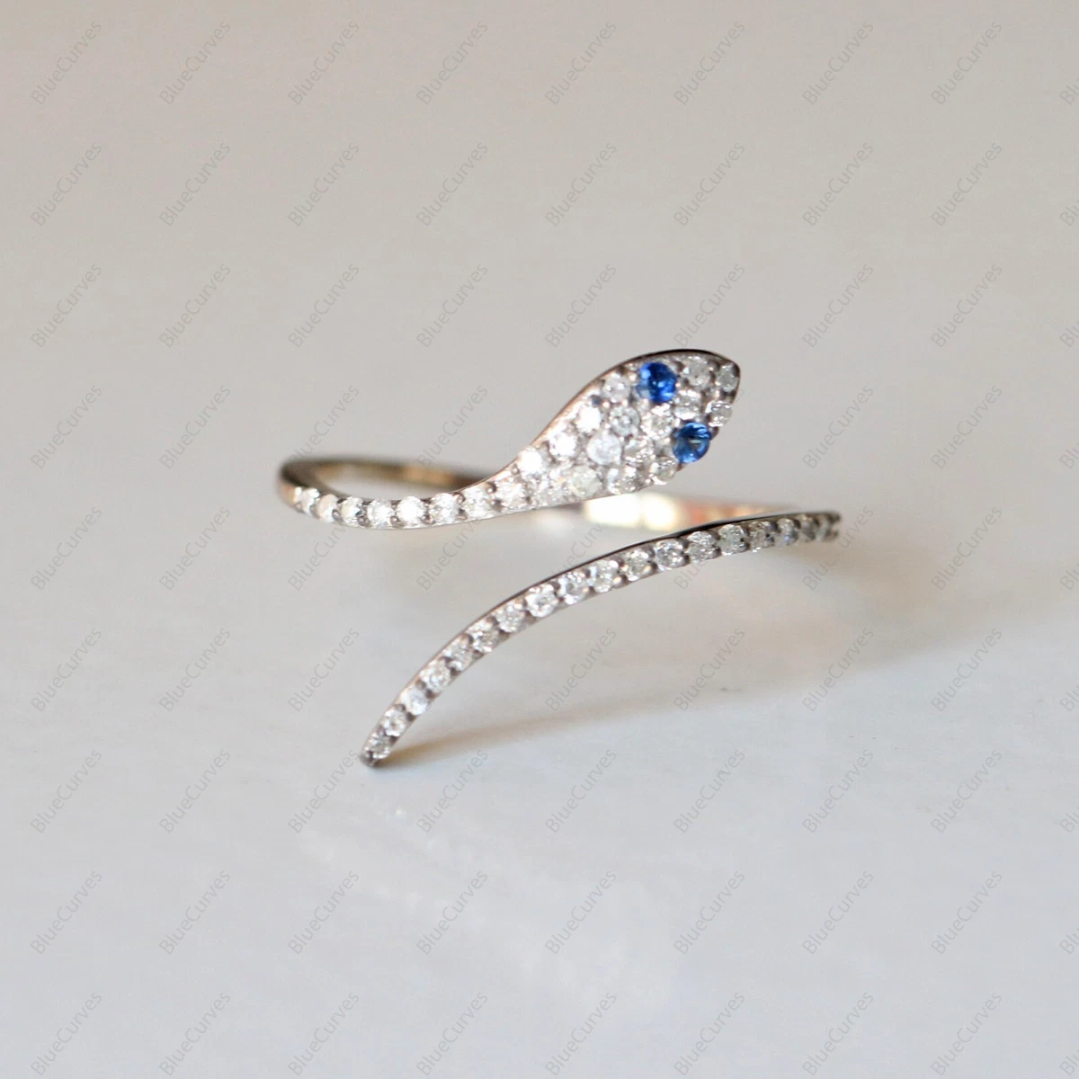White gold snake ring deals