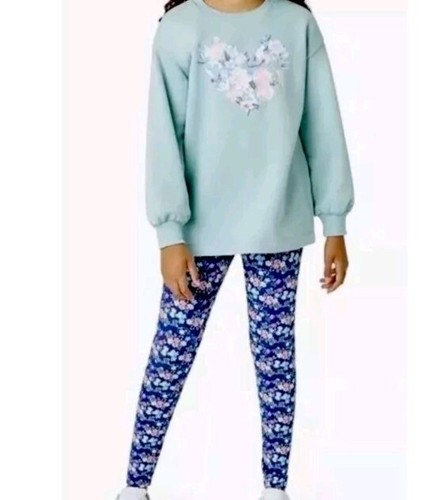 BCBG Girls Kids' ~ 2-Piece Set ~ MED (10/12) ~ PALE ALOE ~ Sweatshirt ~ Leggings - Picture 2 of 11