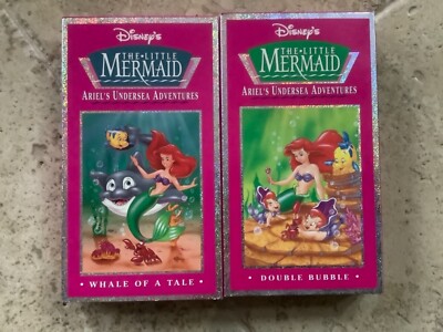 Disney's The Little Mermaid Ariel's Undersea Adventures Volume 1 & 3 (VHS)