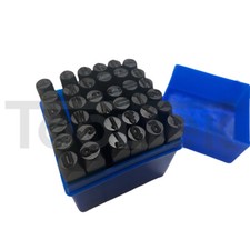 SET PUNZONI STAMPINI ALFANUMERICI 36pz KIT DA 8mm LETTERE NUMERI