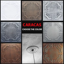 Ceiling Tiles, Glue Up, 20" x 20", Foam - Faux Tin, Best Seller!!! CARACAS 