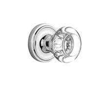 Nostalgic Warehouse 701197 BN40 Rosette Crystal Knob Bright Chrome
