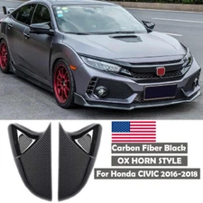 FOR 2016-2021 HONDA CIVIC CARBON FIBER SIDE VIEW MIRROR REPLACEMENT COVER CAP AD