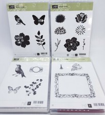 Stampin Up Lot of 4: Simple Stems, Nature's Hello, Papaya Collage 1  2