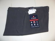 48 X 34 CHAPS FLAT FRONT CLASSIC PERFORMANCE SERIES DRESS PANTS-GREY- NWT
