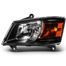 Pair Headlights For Dodge Grand Caravan 2008 To 2010 Black Amber Ch2502191