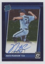 2021 Panini Donruss Optic Navy Blue Stars Prizm 27/99 Nate Pearson Auto i6j