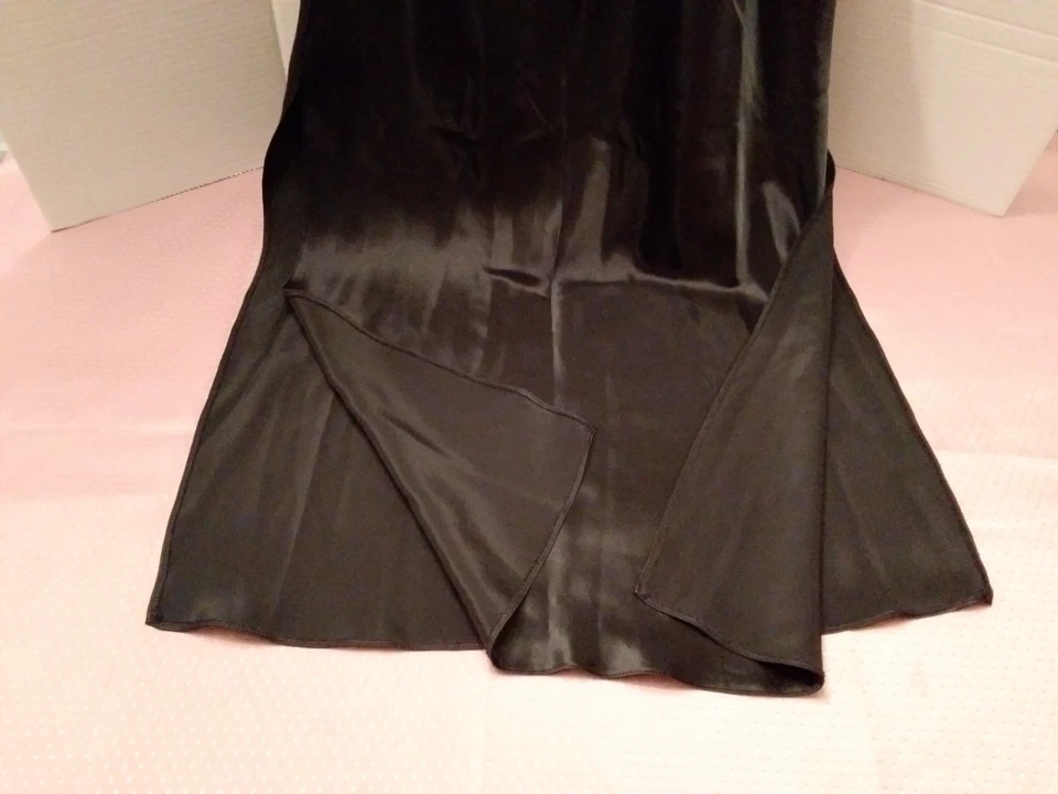 De colección Farr West Largo Medio Deslizamiento Talla M Brillante Brillante Satinado Ranuras Laterales Negro Foto 2 de 4