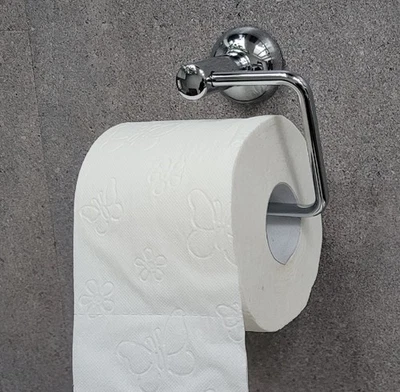 Support De Papier Toilette Chrome Sans Couverture (10.13011) Métal Chromé - Photo 1/4