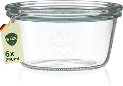 Gläser 200ml Schalen  6er Set mit Deckeln   Sturzform   robuste, stapelbare Dess
