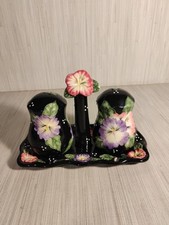 Appletree Design Hand Painted Flower Design Salt &amp; Pepper Shakers