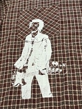 Haband XL Peral Snap Flannel Shirt Punk Rock Sid Vicious Music