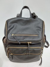 Omanmoli Large Black Leather Backpack Diaper Bag