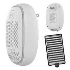 Plug-in Air Purifier,Personal Air Ionizer HEPA Filter, Mini Portable Air Puri...