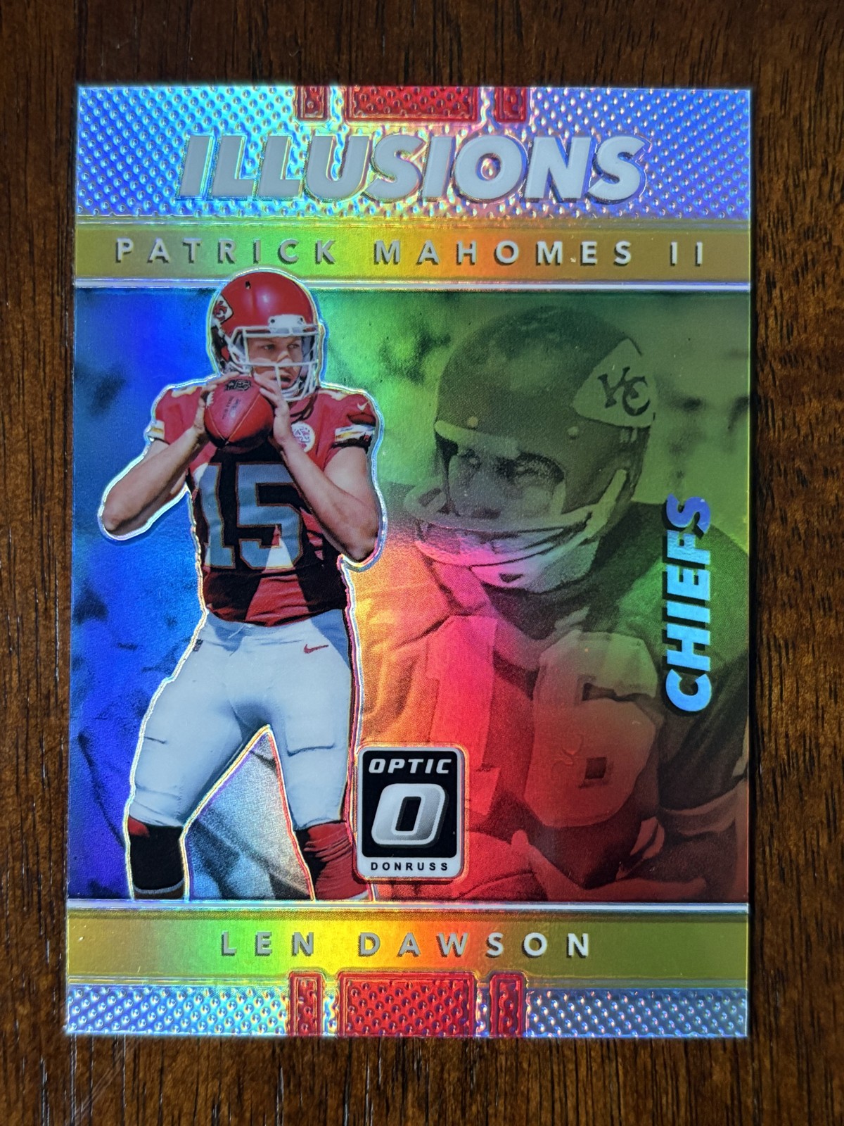 2017 Donruss Optic Illusions Patrick Mahomes II Holo Silver RC Chiefs