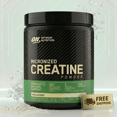 Optimum Nutrition Creatine Monohydrate Powder 300g 60 Srv Micronized Pure