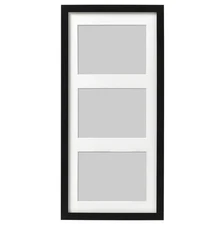 IKEA RIBBA PICTURE FRAME 19 3/4 x 9" Black or Frame for 3 photos NEW