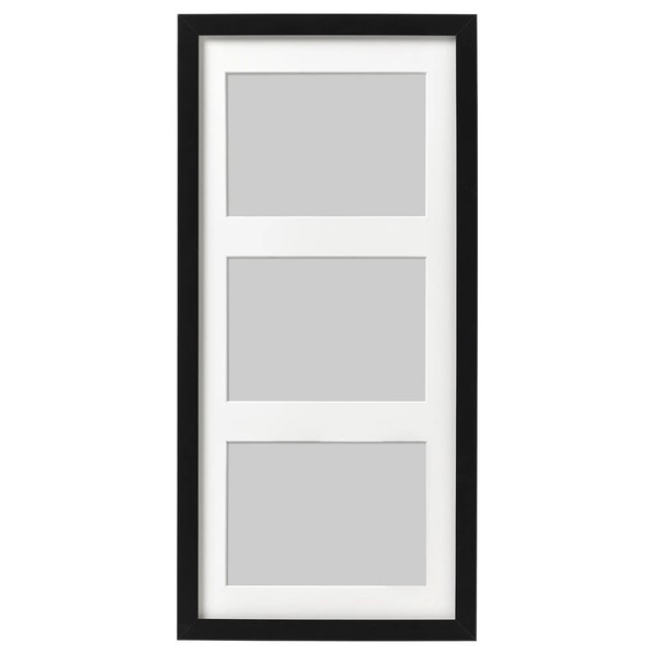 MARCO DE FOTOS IKEA RIBBA 19 3/4 x 9" Negro o Marco para 3 fotos NUEVO